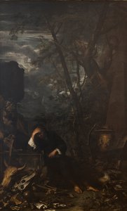 Démocrite en méditation, 1651 - Salvatore Rosa