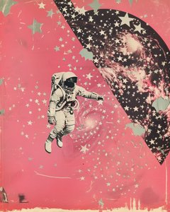 Astronaute Pink Galaxy