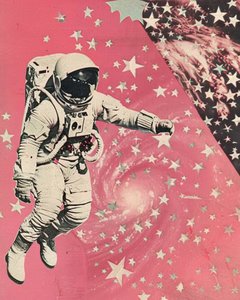 Astronaute de la Galaxie rose