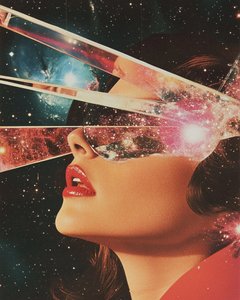 Femme de la galaxie surréaliste