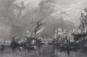 Le Port de Londres (gravure) - Samuel (after) Bough