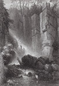 Australie : Cataract Gle, Mont Wellington, Tasmanie (gravure) - Samuel (after) Prout