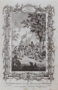 Alfred, déguisé en harpiste, observant le camp danois