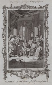 Alfred le Grand faisant une collection de lois - Samuel (after) Wale