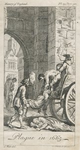 Collecte des victimes de la peste, Holywell Lane, Shoreditch, Londres, Royaume-Uni - Samuel (after) Wale