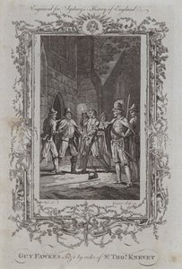 Guy Fawkes arrêté par ordre de Sir Thomas Knevet (gravure) - Samuel (after) Wale
