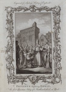 Paulinus baptisant Edwin, le premier roi chrétien de Northumbrie, à York - Samuel (after) Wale