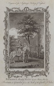 Richard I mortellement blessé par une flèche tirée par Bertram de Gourdon depuis les murs du château de Chalus