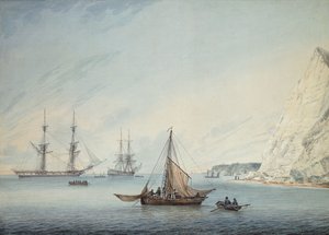 Navires au large de la falaise de Shakespeare, 1806