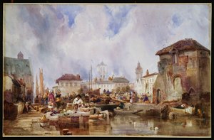 Le marché sur le quai, Bruges - Samuel Austin