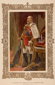 Roi Édouard VII en robes de couronnement