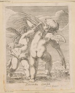 Deux putti se disputant une branche de palmier