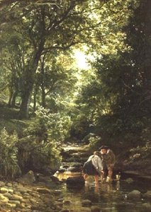 Enfants dans le ruisseau - Samuel Bough