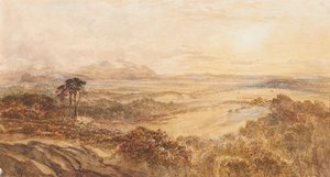Coucher de soleil vers Édimbourg depuis le nord-ouest - Samuel Bough