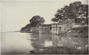 Satti Chaura Ghat à Kanpur - Samuel Bourne (signed by artist)