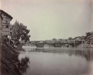 Pont des Boutiques, Srinagar, Cachemire - Samuel Bourne