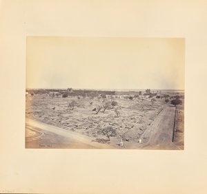 Delhi ; le palais, depuis le Jumma Musjid - Samuel Bourne