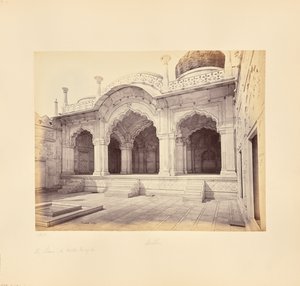 Delhi ; le palais, la Moti Masjid (mosquée de la Perle) - Samuel Bourne