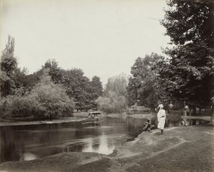 Canal Dhul sous Chunar Bagh, Cachemire, c. 1865 (tirage à l