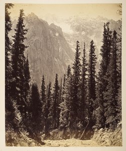 Hauteurs enneigées depuis la vallée de Wanga - Samuel Bourne