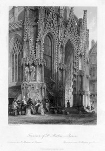 La fontaine de Saint-Maclou, Rouen, France, 19ème siècle - Samuel Bradshaw