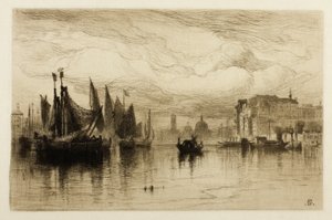 Un jour nuageux à Venise - Samuel Colman