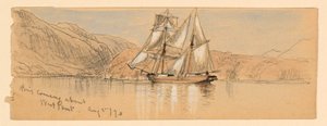Brigantine virant de bord, West Point - Samuel Colman