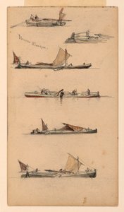 Barges sur la Tamise - Samuel Colman