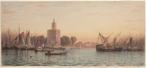 Le port de Séville - Samuel Colman