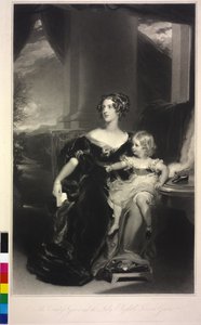 Lady Harriet Elizabeth Georgiana Howard et sa fille lady Elizabeth Georgiana Leveson-Gower