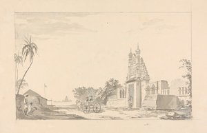 Carrosse devant une Porte en Ruine