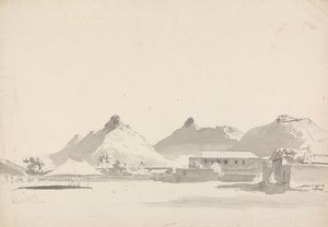Camp militaire avec forts sur les collines derrière - Samuel Davis