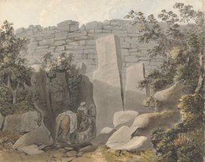 Autochtone et cavalier près d