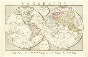 Carte du monde de 1794 par Samuel Dunn
