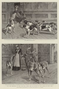 Veuillez garder les portes du hall fermées à cause des animaux dans le parc (lithographie) - Samuel Edmund (after) Waller