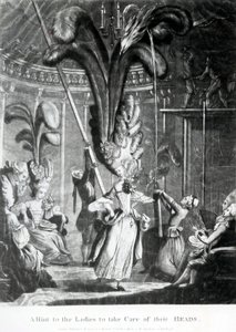 Un conseil aux dames de prendre soin de leurs têtes, publié par Sayer et Bennett (1774-1786), 1776 - Samuel Hieronymous Grimm