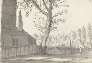 High Street à Manor House, Marylebone - Samuel Hieronymus Grimm