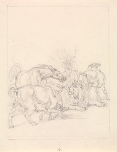Vieux lion insulté - Samuel Howitt
