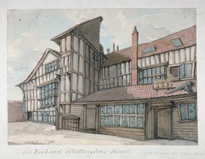 Maison de Sir Richard Whittington, Milton Street, Londres, 1800 - Samuel Ireland