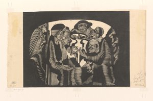 Groupe de figures dans une arche - Samuel Jessurun de Mesquita (signed by artist)