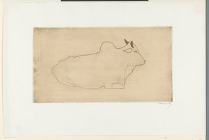 Zébu couché - Samuel Jessurun de Mesquita (signed by artist)