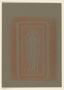 Nu avec un livre ou une plaque de pierre à la main - Samuel Jessurun de Mesquita (signed by artist)