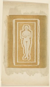Nu avec un livre ou une plaque de pierre à la main - Samuel Jessurun de Mesquita (signed by artist)