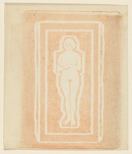 Nu avec un livre ou une plaque de pierre à la main - Samuel Jessurun de Mesquita (signed by artist)
