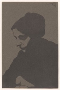 Femme en trois-quarts vue de gauche, avec ombre portée - Samuel Jessurun de Mesquita (signed by artist)