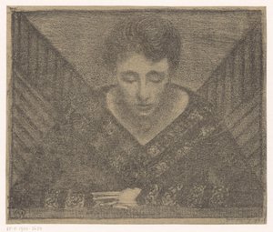 Femme avec décolleté en V