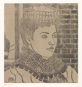 Femme avec bonnet de service