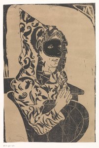 Femme masquée avec cape - Samuel Jessurun de Mesquita