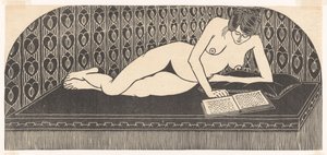 Lecture (Nu couché lisant un livre)