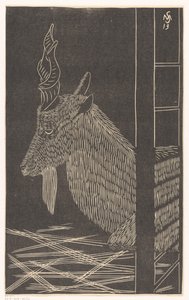 Markhor (Cerf assis dans une cage) - Samuel Jessurun de Mesquita